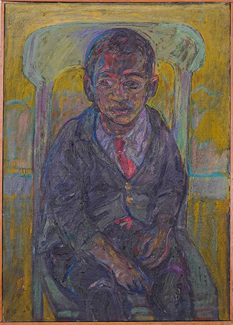 Boy in Green Chair 